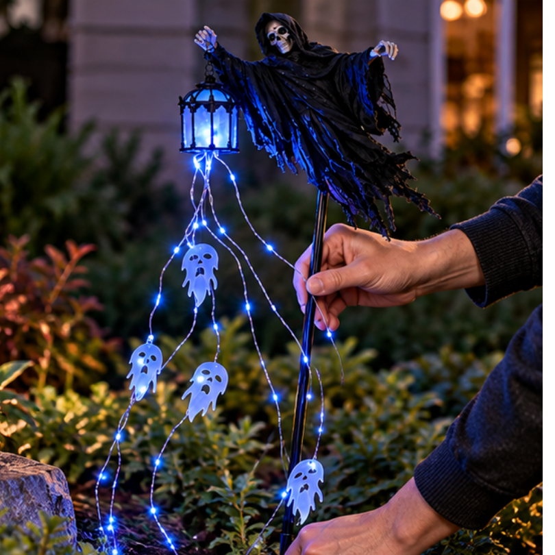 Ledsen™ SoulHarvester: Spooky Soul Harvester Halloween Have Dekoration
