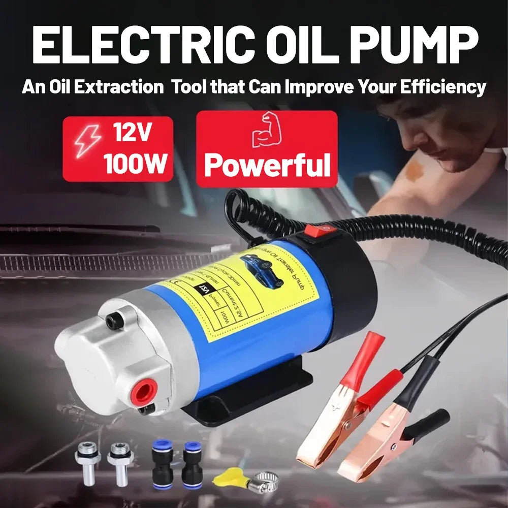 OilPump - Bærbar OilPump 12V/24V Elektrisk Væskeoverførsels- Og Udtagningsværktøj
