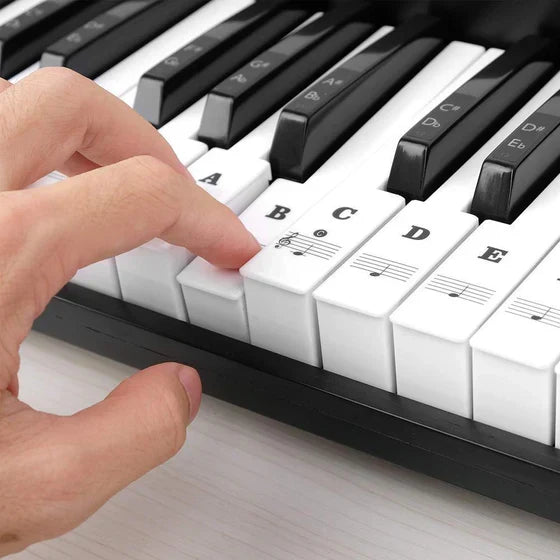 PianoStickers - Aftagelig Selvklæbende Klaver Nøgle Klistermærker