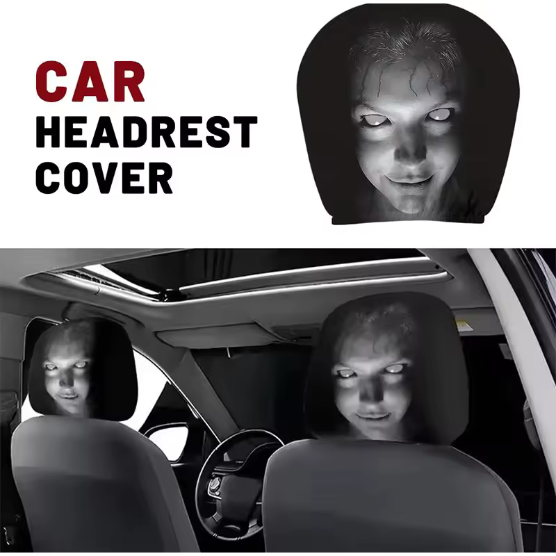 CreepyCover 2+2 GRATIS: Spooky Bilinteriør Hovedstøtte Creepy Cover