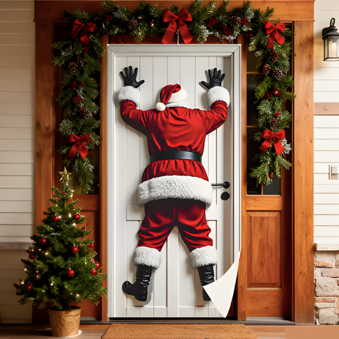 Icone™ HangingSanta: Jul Tilbagedråbe Hængende Julemand Dør Dekoration