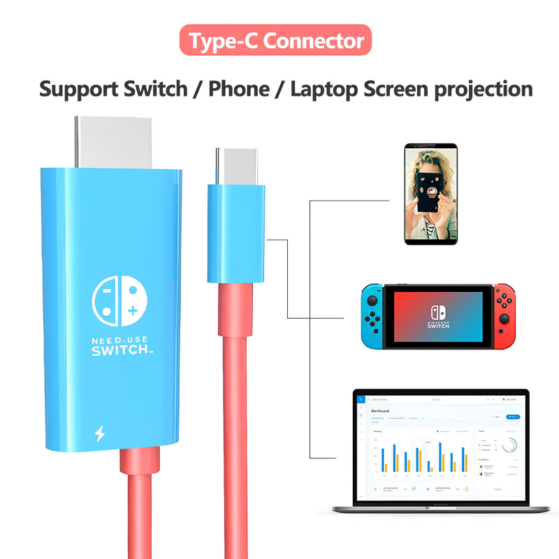 HDMIConnect: USB-C Til HDMI Skærmforbindelseskabel