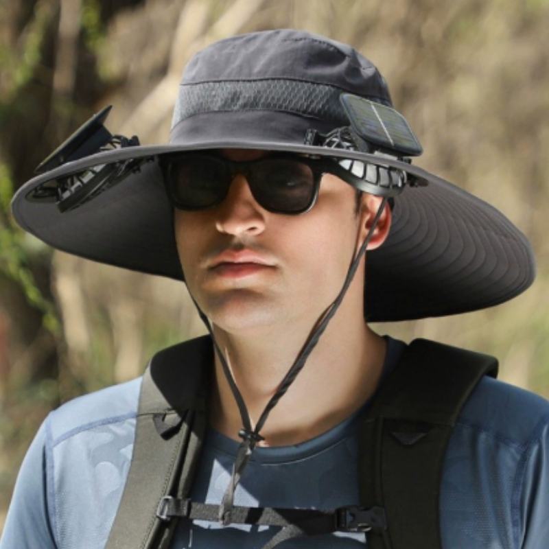 Icone™ FanHat - Solenergidrevet 2 I 1 Bærbare ventilatorer Og Hat