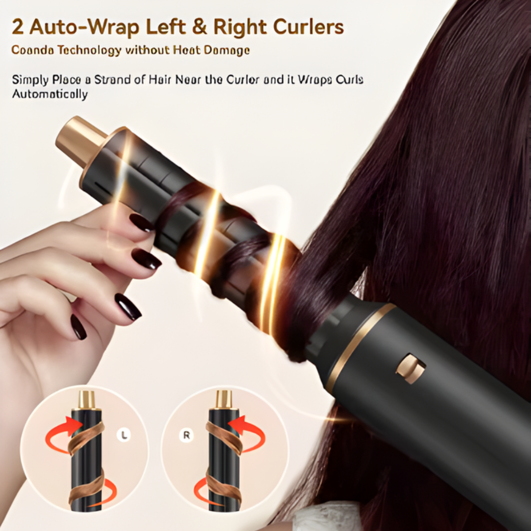Rose® StylingBrush: 5-In-1 Udskiftelig Hår Føntørrer Og Styling Børste