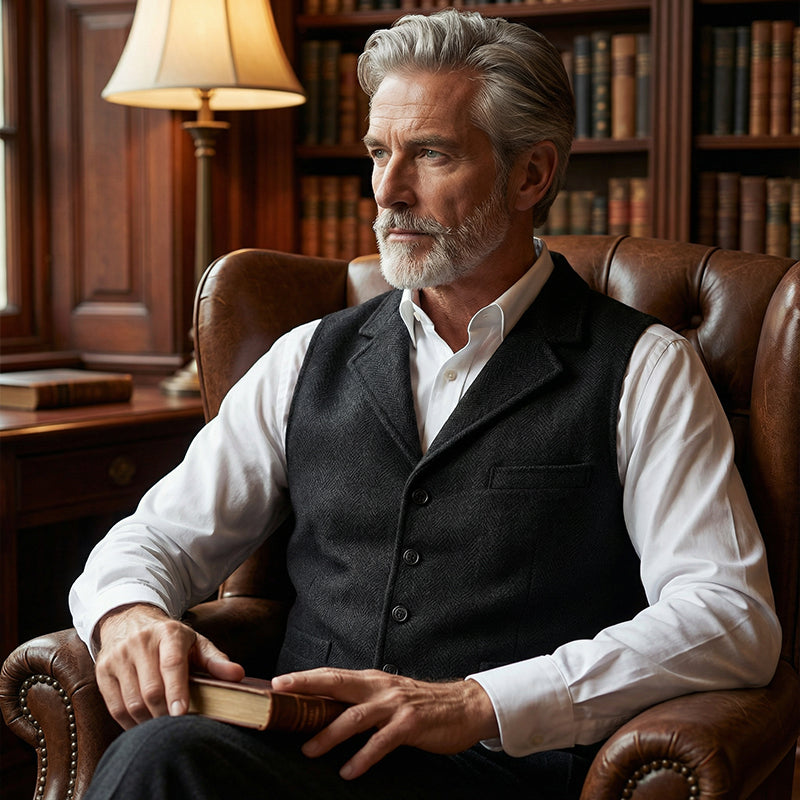 Icone™ MensVest - Klassisk Og Elegant Slim Fit Formelt Vest Til Mænd