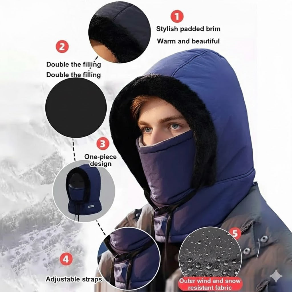 Icone™ WinterCover 1+1 GRATIS: Justerbar Varm Vindtæt Vinter Ansigt Dækning Hat