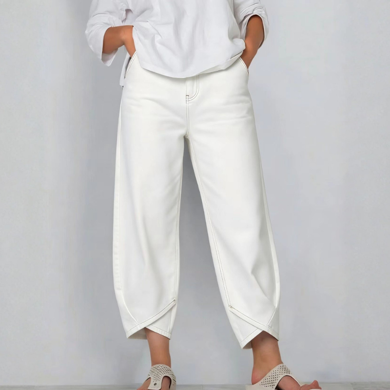 Icone™ UniqueJeans: Unik Asymmetrisk Type Bredbenet Jeans