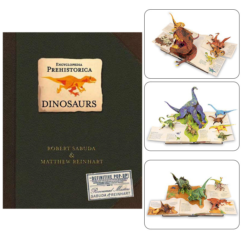 Kletshuts™ DinosaurBook - Interaktiv 3D Pop-Up Dinosaur Encyklopædi Bog