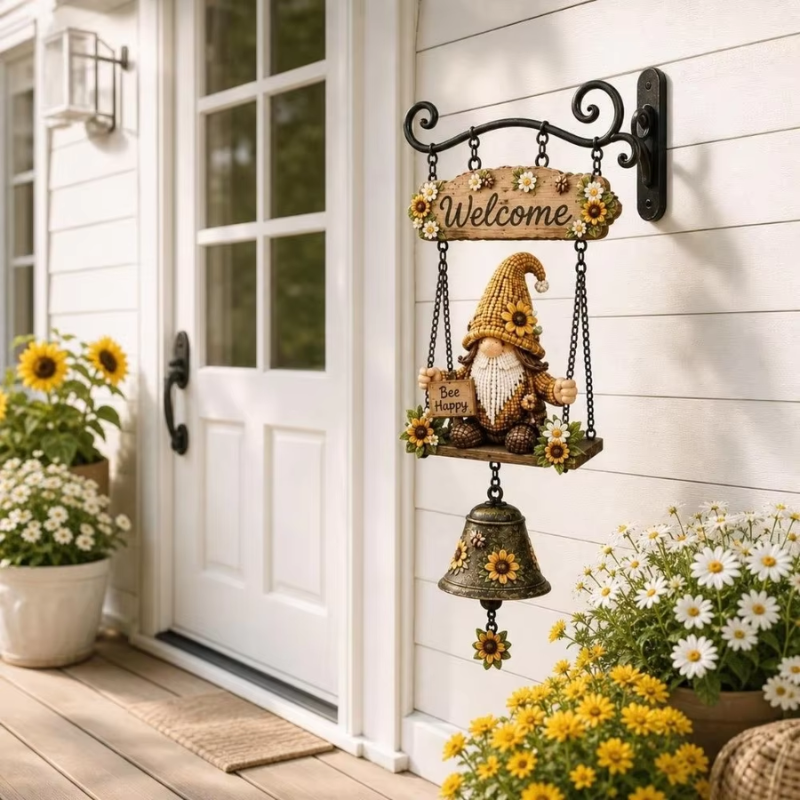 WelcomeBell - Patio Velkomst Gnome Dørklokke Dekoration