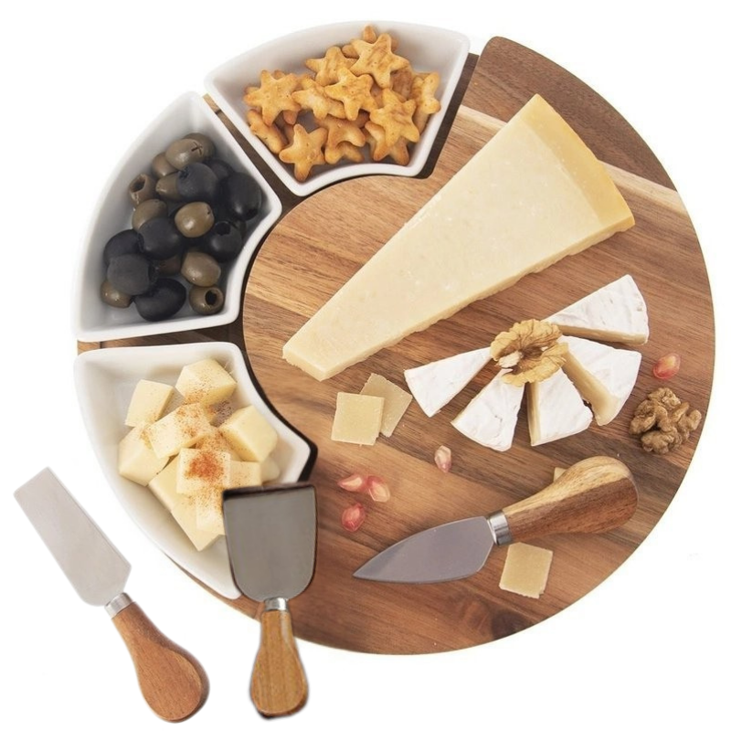 Globetrek° SnackPlatter - Elegant Rundt Komplet Snack Serveringsfad Sæt