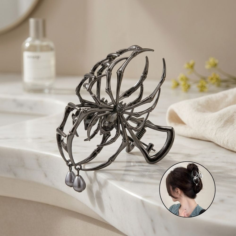 Rose® HairClaw 1+1 GRATIS: Stilfuld Gotisk Edderkop Design Hårklo Klemme Tilbehør