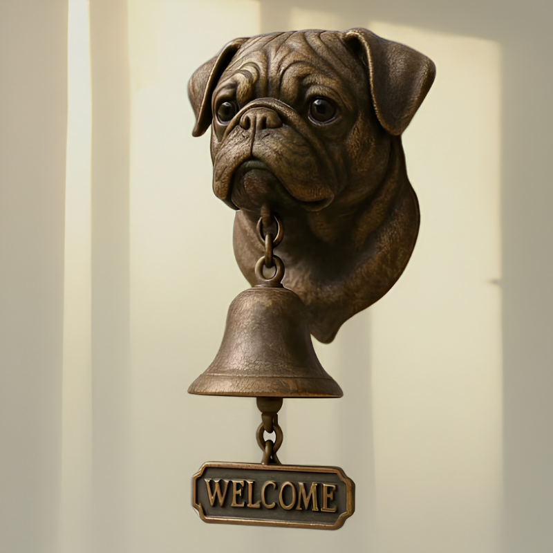 DogDoorbell – Charmerende Rustik Og Vintage Stil Dekor Velkommen Hjem Hundeklokke