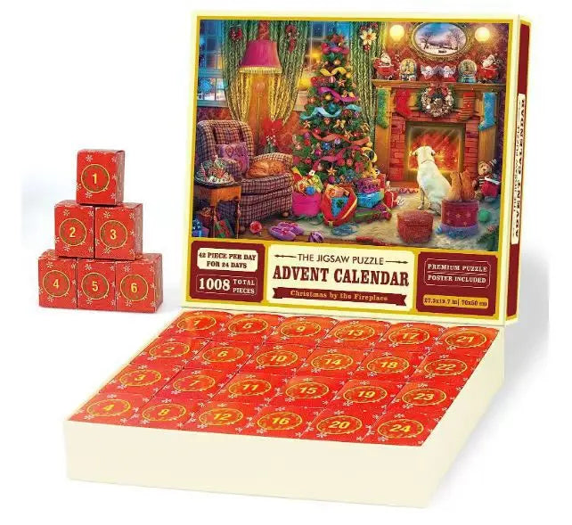 PuzzleAdvent - 24 Jigsaw Puzzle Advent Kalender (Tilfældigt Design)