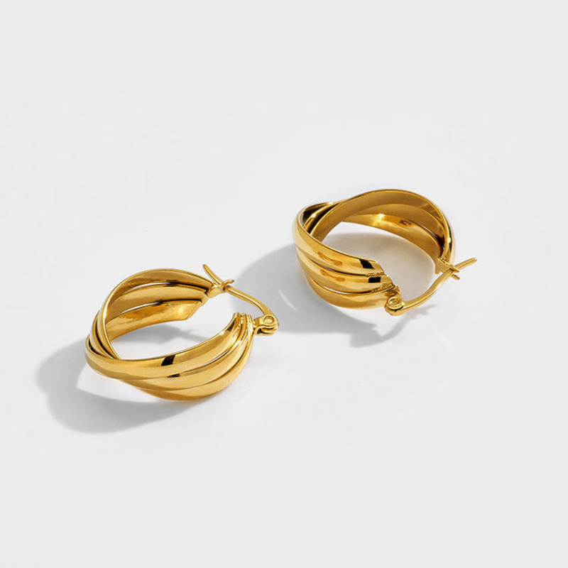 Jewelance™ LuxeHoops 1+1 GRATIS: Luksuriøse Minimalistiske Elegante Mode Hoops Øreringe