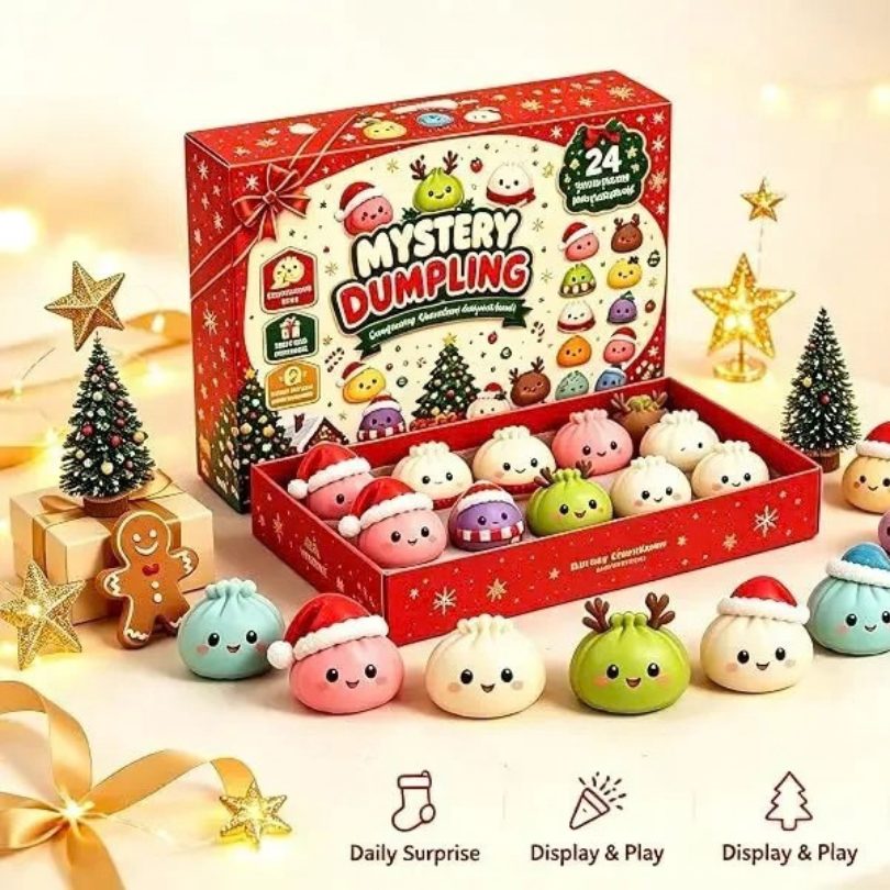 Kletshuts™ SquishyAdvent: Mini Squishy Overraskelser Dumpling Julekalender