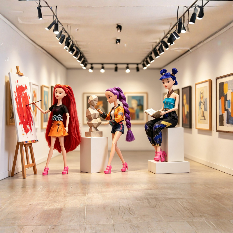 Kletshuts™ CharacterDolls: K-Pop Kvindelig Karakter Jæger Dukke Sæt