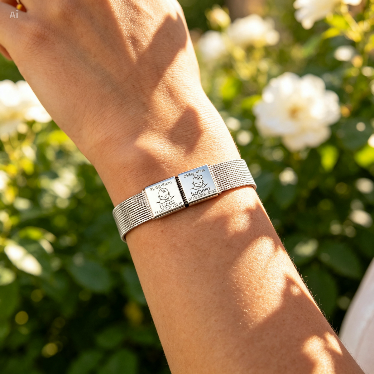 Jewelance™ BirthBracelet - To Fødselsdage Personlig Modearmbånd Charm