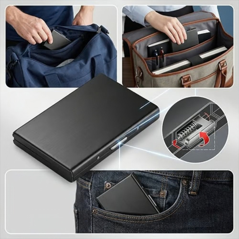 CardCase 1+1 GRATIS: Sikker 10-Slot RFID-Beskyttelse Kortholder