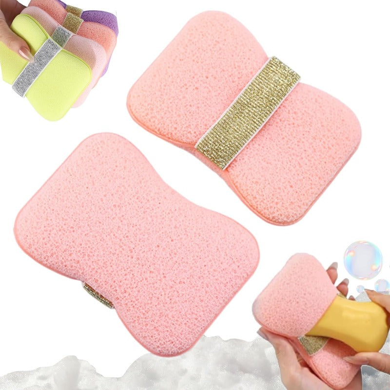 ExfoliatorSponge 1+1 GRATIS: Bad Sæbe Spare Brødtekst Bruser Eksfolierende Svamp