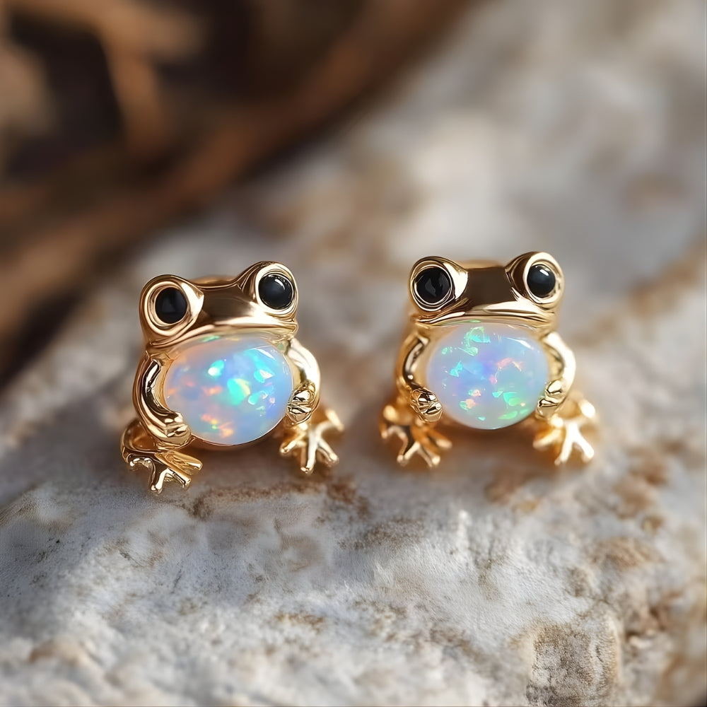 Jewelance™ FrogGem 1+1 GRATIS: Minimalistiske Mode Frog Gem Øreringe