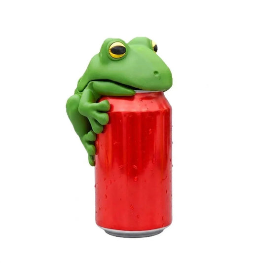 DrinkCover - Genanvendelig Drikkevaredæksel Sjov Frø Dåse Låg