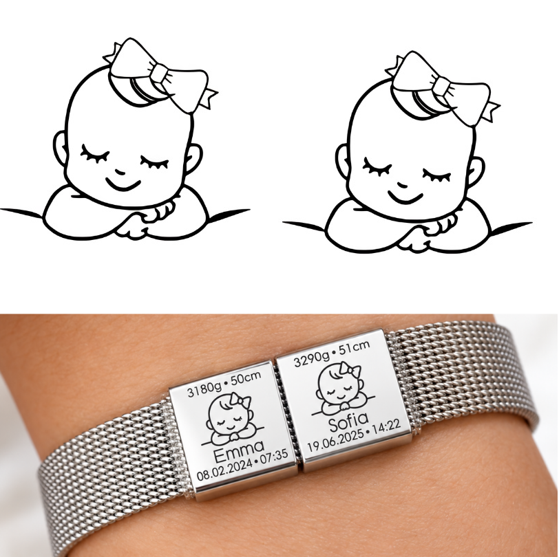 Jewelance™ BirthBracelet - To Fødselsdage Personlig Modearmbånd Charm