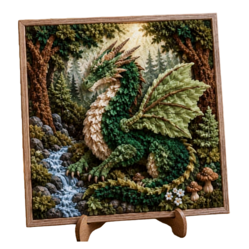 DragonArt: 3D Drage Håndværk Stof Poke Kunst Sæt