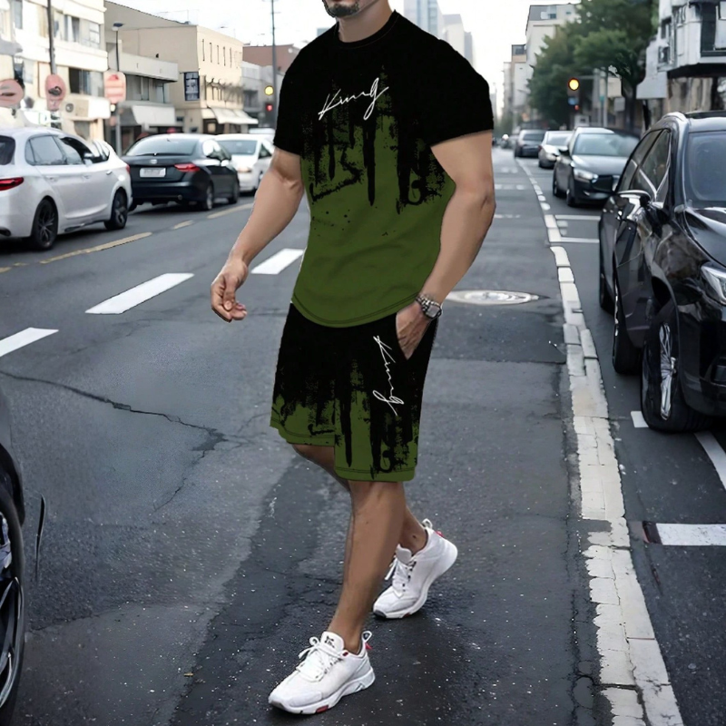 Icone™ ModernSet - Mænds Unikke Print Moderne Stil Matchende Sæt