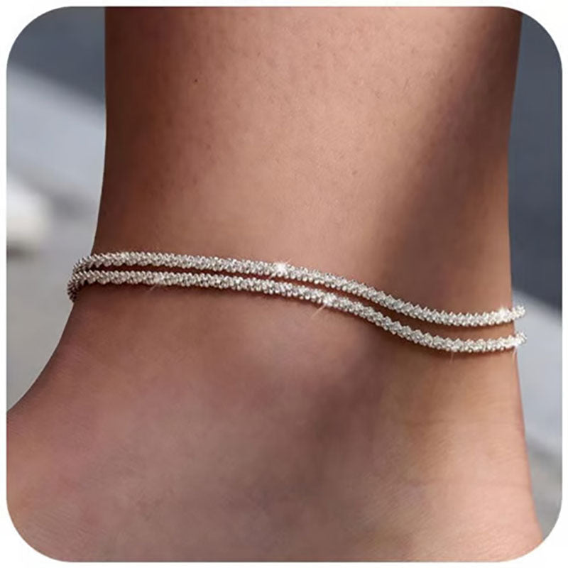 Jewelance™ LayeredAnklet 1+1 GRATIS - Delikat Funklende Lagdelt Elegant Ankelkæde