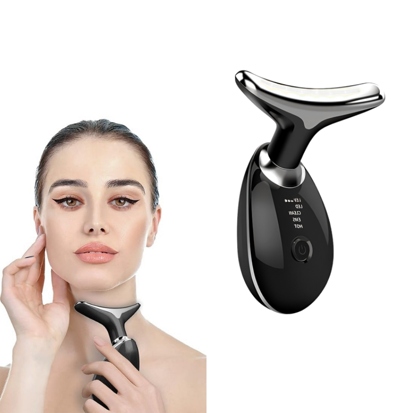 SkinMassager - Ansigt Og Nakke Hudløftningsmassageapparat Og Fastgørende Skønhedsværktøj