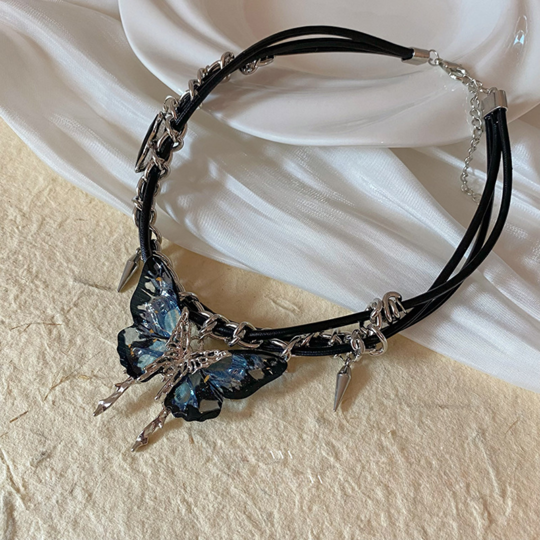 Jewelance™ ButterflyChoker 1+1 GRATIS: Modebevidst Fantastisk Skinnende Spidset Sommerfuglechoker