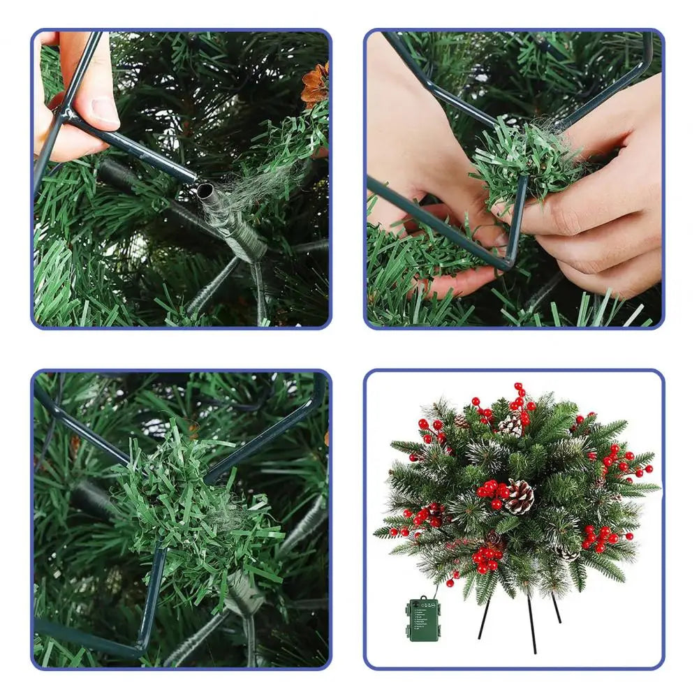 Ledsen™ ChristmasBushes: Udendørs LED Oplyst Jul Buske Plantekrukke Fyld