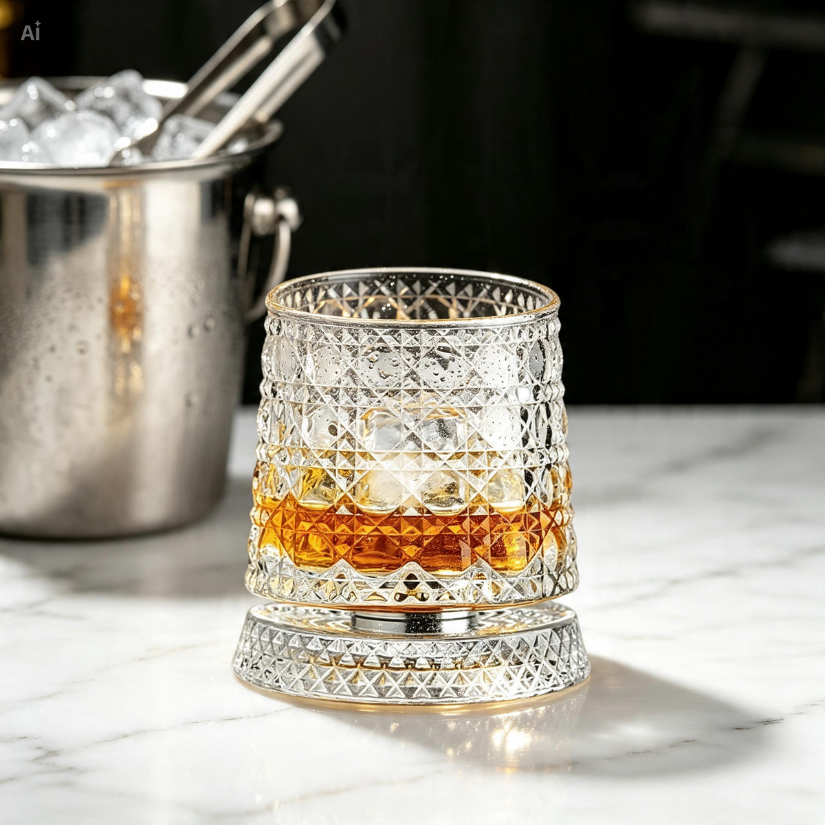 Globetrek° RotatingGlass - Elegant Krystal Roterende Whiskey Glas
