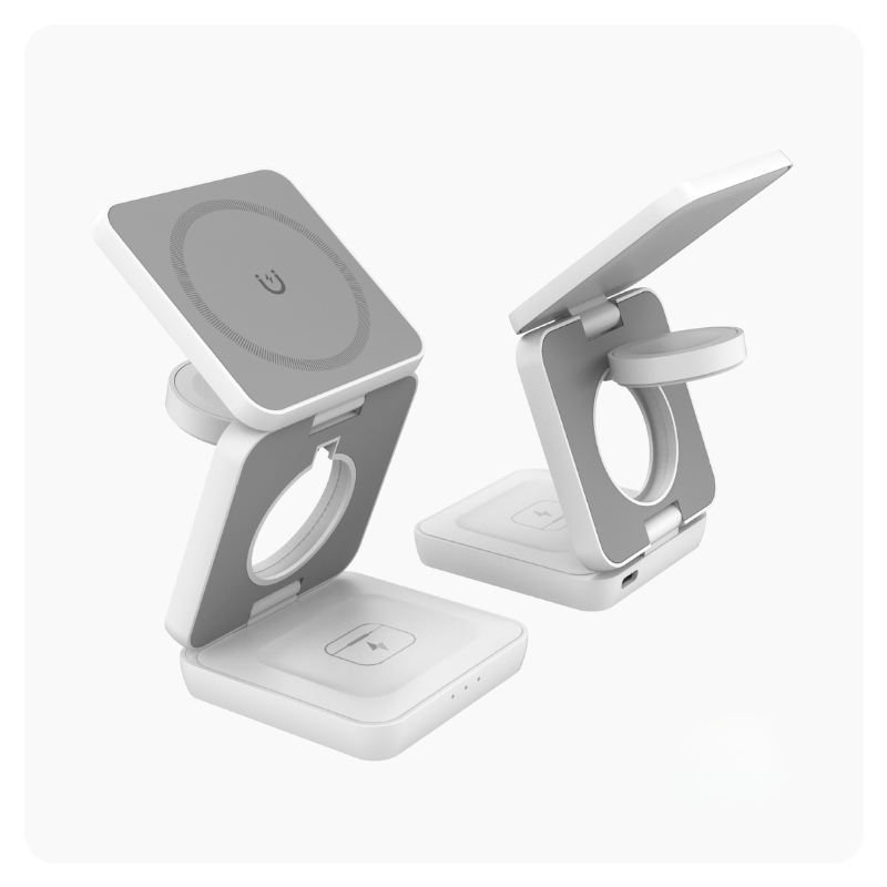 Holder360° MultiCharger: Multifunktionel Foldbar Magnetisk Opladnings Stativ