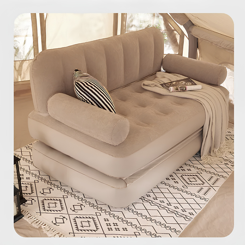 UltiFurni® RestLounge: Konvertibel 2-i-1 Hurtig Opsætning Oppustelig Rest Lounge Sofa Seng