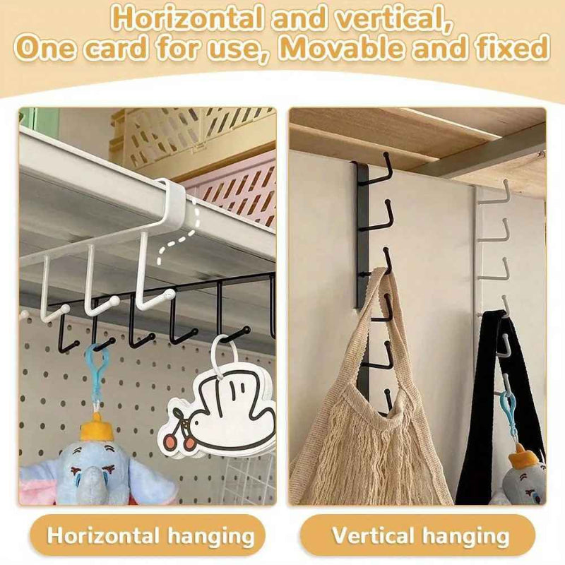GlideHold® ShelfHooks 1+1 GRATIS: Hylde Ophængende Stativkroge Til Køkken Og Klædeskab