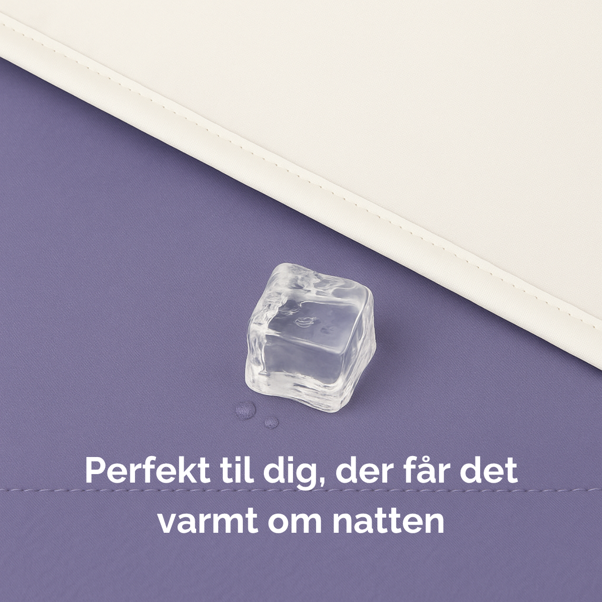Nærbillede af detaljer på Kølende dyne- og pudesæt