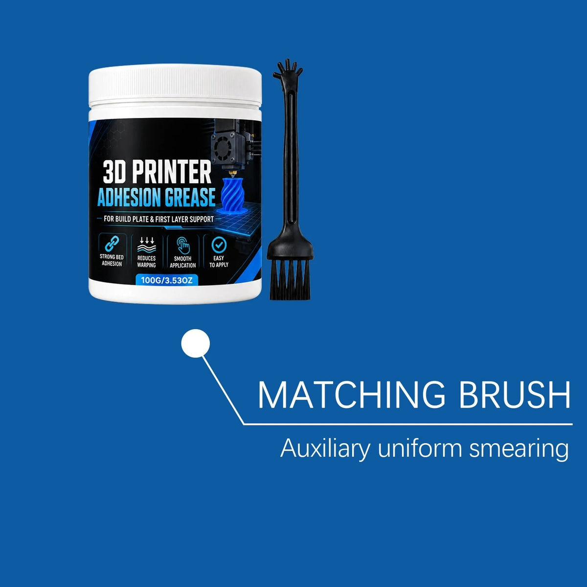 AdhesionGrease - 3D Printer Adhesion Bed Grease For Reliable First Layers