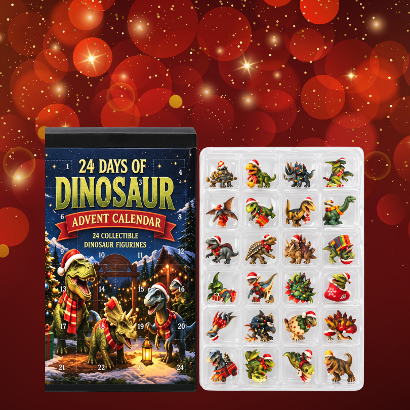 Kletshuts™ DinosaurAdvent: 24 Dage Af 2D Dinosaur Julekalender