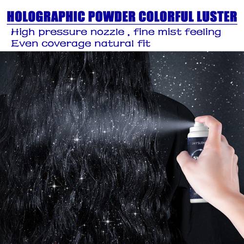 Glitter highlighter-spray til hår og krop