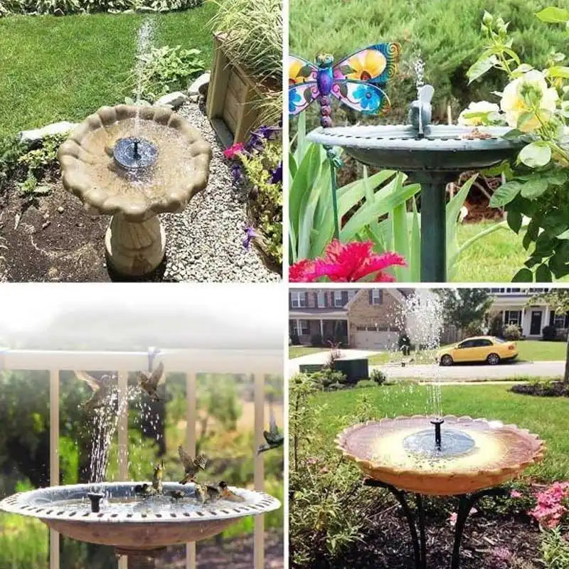 SolarFountain - Udendørs Solvandpumpe Flydende Havefontæne