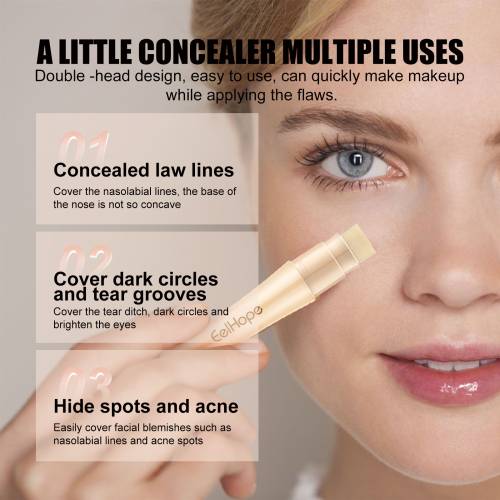 Dobbeltsidet lysnende concealer-stick