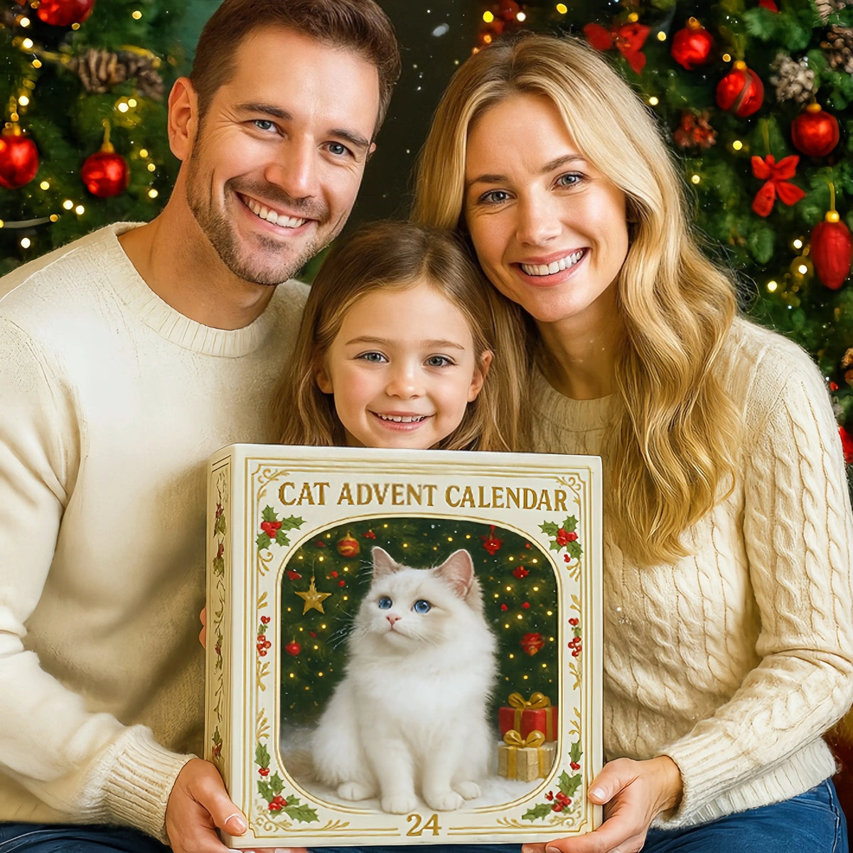 Kletshuts™ CatAdvent - Juleferie 3D Katte Adventskalender Nedtælling