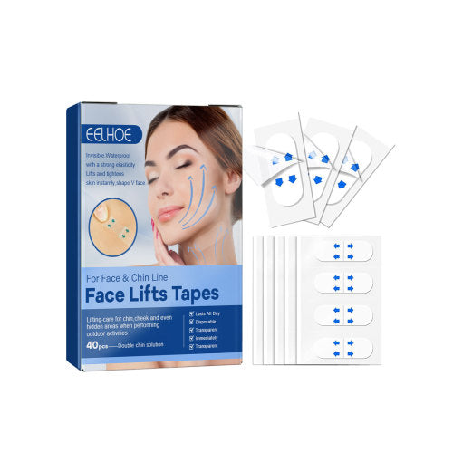 Usynlige face-lift strimler med kollagen