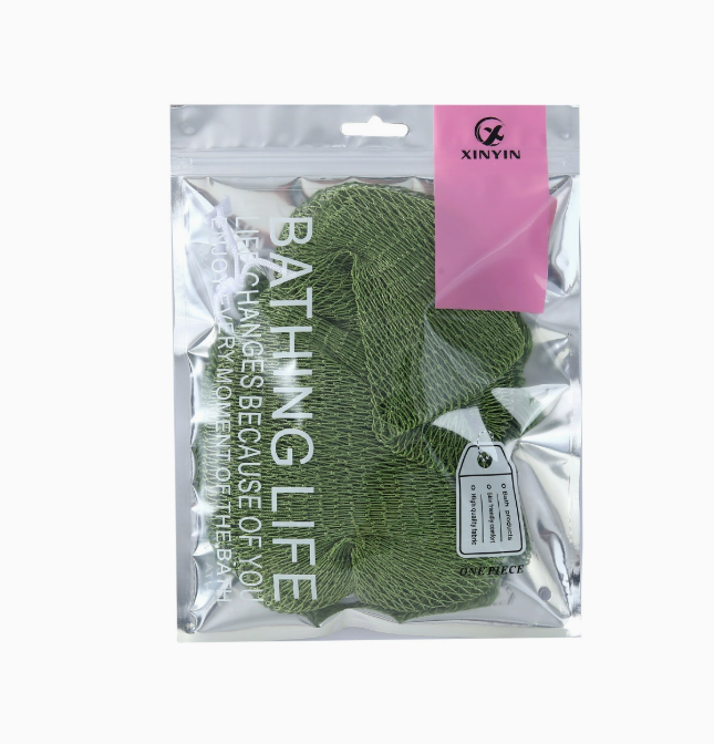 Elastisk nylon eksfolierende rygvaskeklud