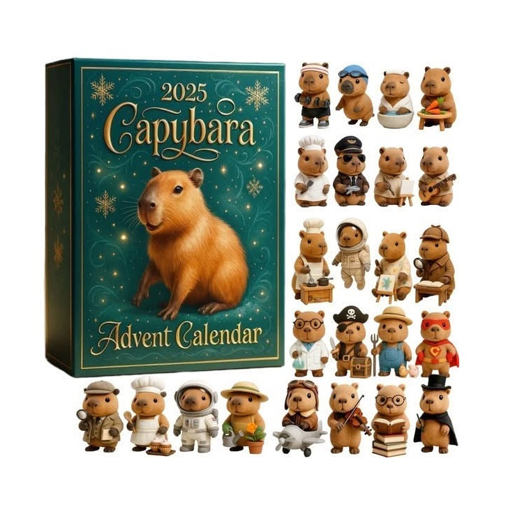 Kletshuts™ CapybaraAdvent: Sødt Og Sjovt Feriegave Capybara Julekalender
