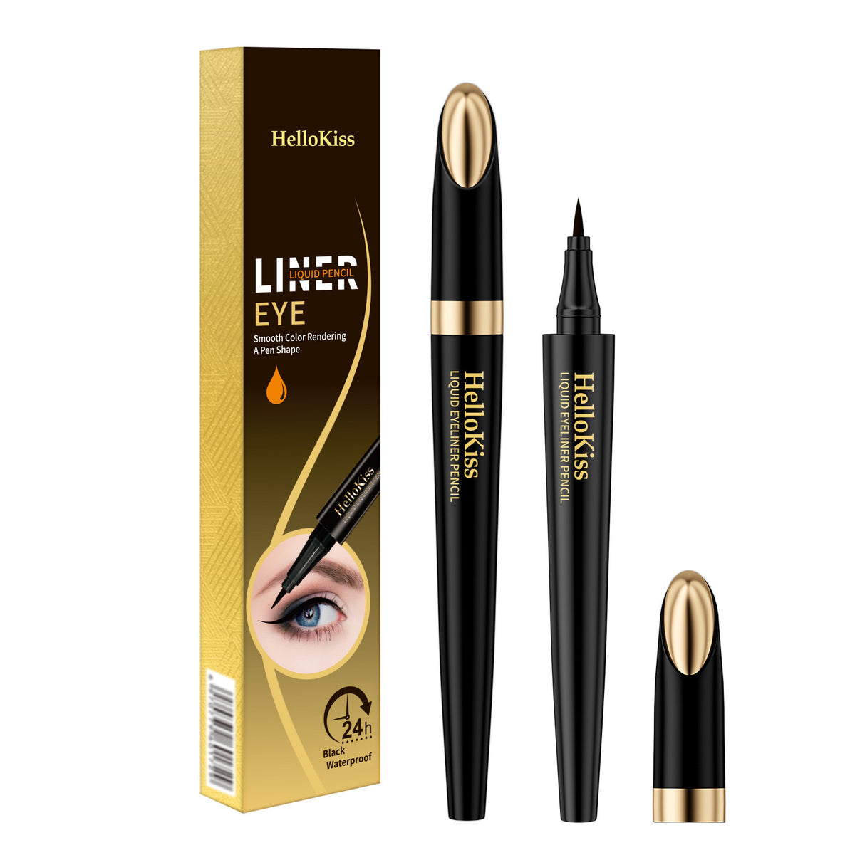 Vandfast flydende eyeliner-pen, sort eller brun