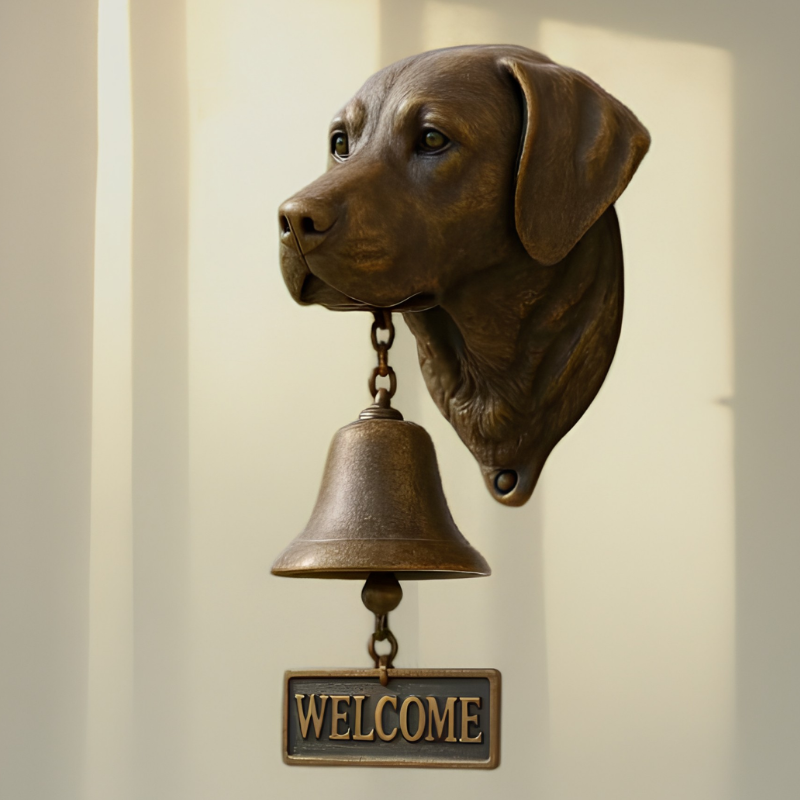 DogDoorbell – Charmerende Rustik Og Vintage Stil Dekor Velkommen Hjem Hundeklokke