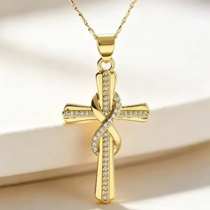 Jewelance™ CrossKnot 1+1 GRATIS - Elegant Mode Kryds Knude Vedhæng Halskæde