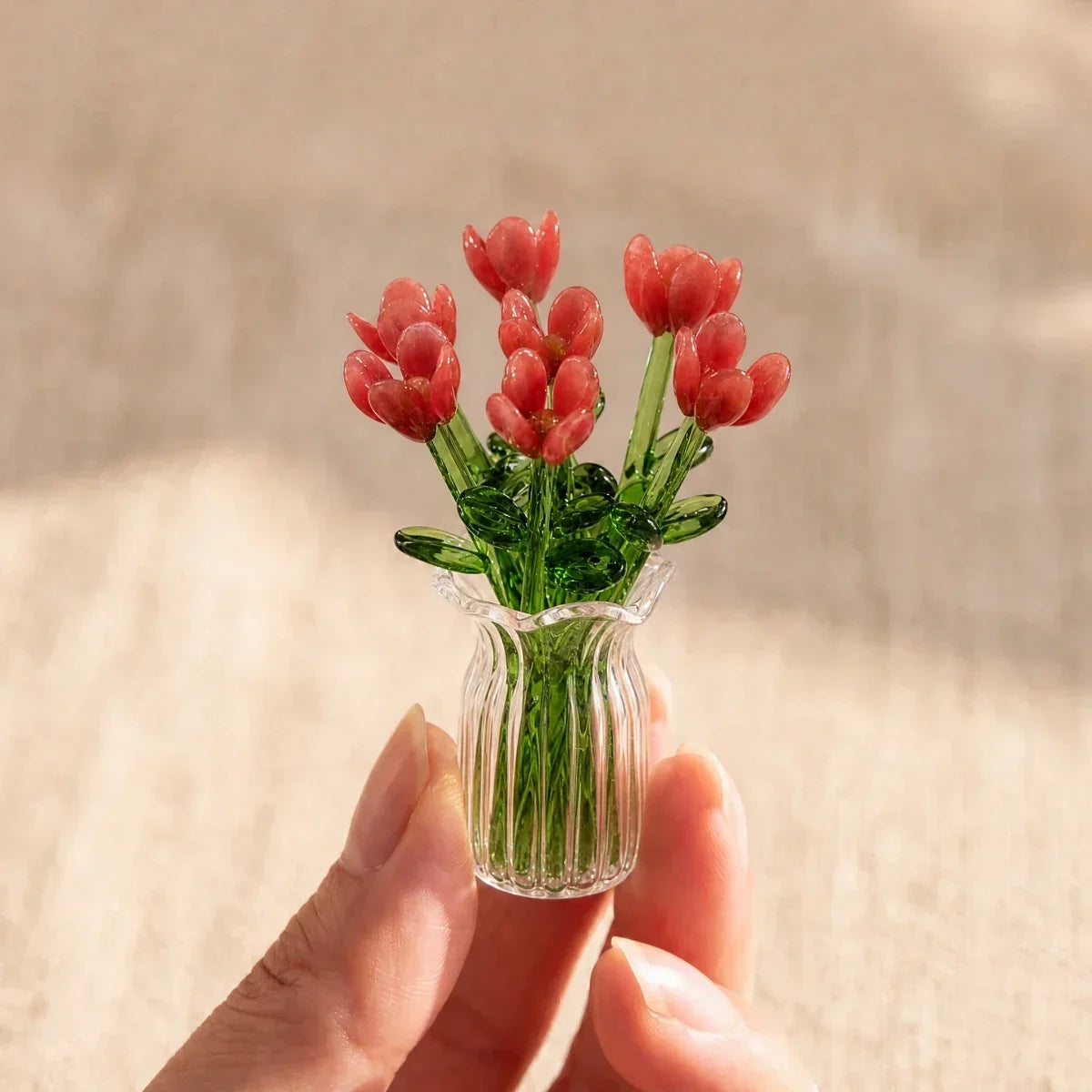 MiniFlower - Moderne Hjemmedekoration Mini Centerpiece Glas Blomster Vase